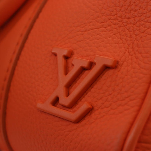 LOUIS VUITTON Keepall XS Shoulder Bag Leather Orange M81004 LV Auth 196076M