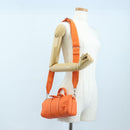 LOUIS VUITTON Keepall XS Shoulder Bag Leather Orange M81004 LV Auth 196076M-25