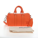 LOUIS VUITTON Keepall XS Shoulder Bag Leather Orange M81004 LV Auth 196076M-12