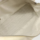 CHANEL Hand Bag Canvas Beige Silver CC Auth 196080-10