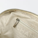 CHANEL Hand Bag Canvas Beige Silver CC Auth 196080-21