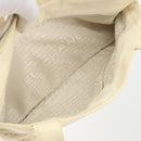 CHANEL Hand Bag Canvas Beige Silver CC Auth 196080-23