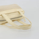 CHANEL Hand Bag Canvas Beige Silver CC Auth 196080-7