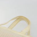 CHANEL Hand Bag Canvas Beige Silver CC Auth 196080-8