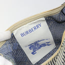 BURBERRY Mini Peg Duffel Bag Hand Bag Cotton Light Blue Gold Tone Auth 196081A-18