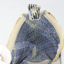 BURBERRY Mini Peg Duffel Bag Hand Bag Cotton Light Blue Gold Tone Auth 196081A-20