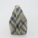 BURBERRY Mini Peg Duffel Bag Hand Bag Cotton Light Blue Gold Tone Auth 196081A-3