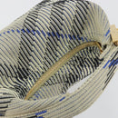 BURBERRY Mini Peg Duffel Bag Hand Bag Cotton Light Blue Gold Tone Auth 196081A-6