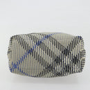 BURBERRY Mini Peg Duffel Bag Hand Bag Cotton Light Blue Gold Tone Auth 196081A-5