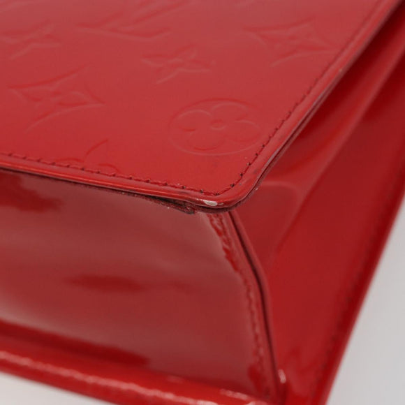 LOUIS VUITTON Monogram Vernis Spring Street Hand Bag Rouge M91135 LV Auth 196083