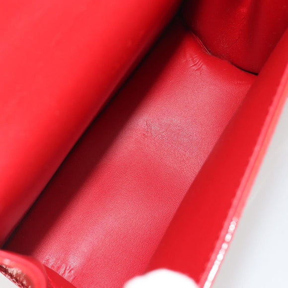 LOUIS VUITTON Monogram Vernis Spring Street Hand Bag Rouge M91135 LV Auth 196083