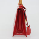 LOUIS VUITTON Monogram Vernis Spring Street Hand Bag Rouge M91135 LV Auth 196083-5