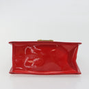 LOUIS VUITTON Monogram Vernis Spring Street Hand Bag Rouge M91135 LV Auth 196083-9