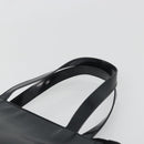 CHANEL Tote Bag Patent Black Silver CC Auth 196085-14