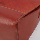 LOEWE Velazquez Shoulder Bag Leather Red Gold Tone Auth 196086-9