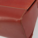 LOEWE Velazquez Shoulder Bag Leather Red Gold Tone Auth 196086-15