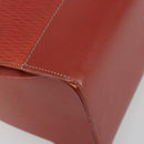 LOEWE Velazquez Shoulder Bag Leather Red Gold Tone Auth 196086-16