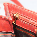 LOEWE Velazquez Shoulder Bag Leather Red Gold Tone Auth 196086-20
