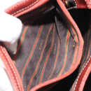 LOEWE Velazquez Shoulder Bag Leather Red Gold Tone Auth 196086-21