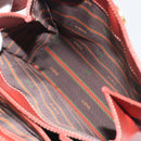 LOEWE Velazquez Shoulder Bag Leather Red Gold Tone Auth 196086-22