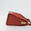 LOEWE Velazquez Shoulder Bag Leather Red Gold Tone Auth 196086-3