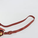 LOEWE Velazquez Shoulder Bag Leather Red Gold Tone Auth 196086-8