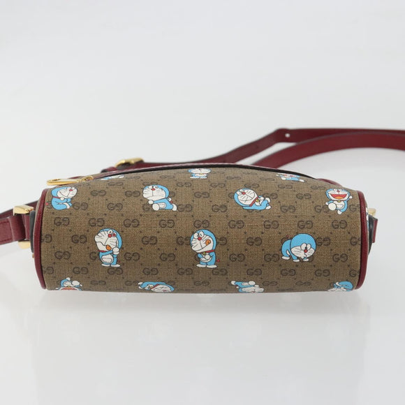 GUCCI Micro GG Supreme Doraemon Collaboration PVC Beige Gold 647784 Auth 196088M