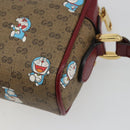 GUCCI Micro GG Supreme Doraemon Collaboration PVC Beige Gold 647784 Auth 196088M-14