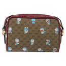 GUCCI Micro GG Supreme Doraemon Collaboration PVC Beige Gold 647784 Auth 196088M-3
