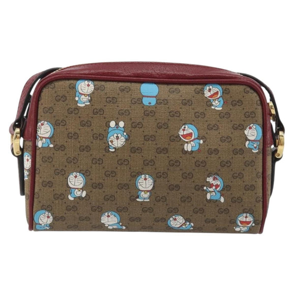 GUCCI Micro GG Supreme Doraemon Collaboration PVC Beige Gold 647784 Auth 196088M