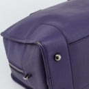 LOEWE Amazona 36 Hand Bag Leather Purple Silver Auth 196090-14