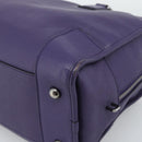 LOEWE Amazona 36 Hand Bag Leather Purple Silver Auth 196090-15