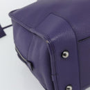 LOEWE Amazona 36 Hand Bag Leather Purple Silver Auth 196090-16