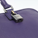 LOEWE Amazona 36 Hand Bag Leather Purple Silver Auth 196090-18