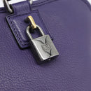 LOEWE Amazona 36 Hand Bag Leather Purple Silver Auth 196090-19