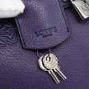 LOEWE Amazona 36 Hand Bag Leather Purple Silver Auth 196090-10
