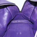 LOEWE Amazona 36 Hand Bag Leather Purple Silver Auth 196090-22