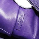 LOEWE Amazona 36 Hand Bag Leather Purple Silver Auth 196090-12