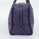 LOEWE Amazona 36 Hand Bag Leather Purple Silver Auth 196090-3