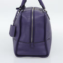 LOEWE Amazona 36 Hand Bag Leather Purple Silver Auth 196090-4