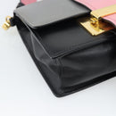 PRADA Shoulder Bag Leather Multicolor Gold Tone Auth 196091A-14