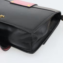PRADA Shoulder Bag Leather Multicolor Gold Tone Auth 196091A-15