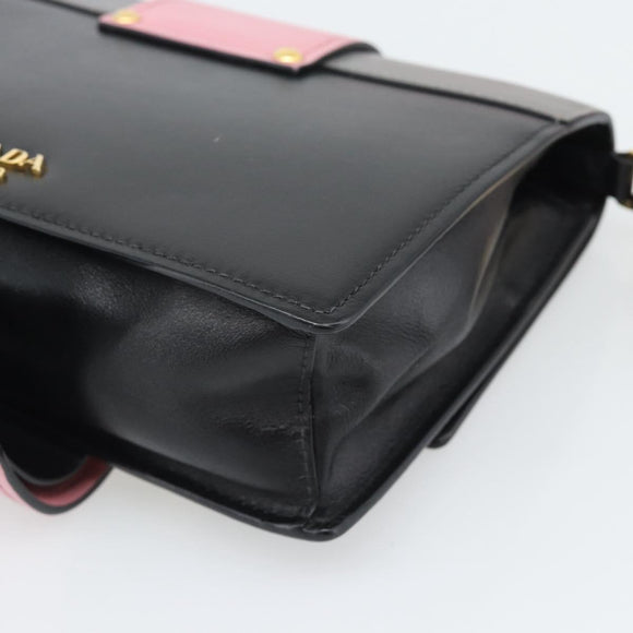 PRADA Shoulder Bag Leather Multicolor Gold Tone Auth 196091A