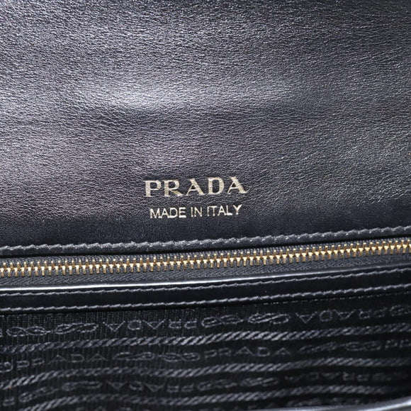 PRADA Shoulder Bag Leather Multicolor Gold Tone Auth 196091A