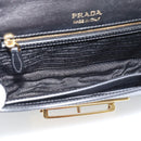 PRADA Shoulder Bag Leather Multicolor Gold Tone Auth 196091A-11