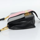 PRADA Shoulder Bag Leather Multicolor Gold Tone Auth 196091A-3