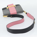 PRADA Shoulder Bag Leather Multicolor Gold Tone Auth 196091A-7