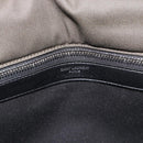 SAINT LAURENT Shoulder Bag Canvas Khaki Silver 757146 Auth 196092-15