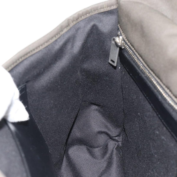 SAINT LAURENT Shoulder Bag Canvas Khaki Silver 757146 Auth 196092