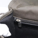 SAINT LAURENT Shoulder Bag Canvas Khaki Silver 757146 Auth 196092-19